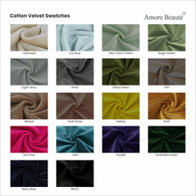 Load image into Gallery viewer, Handcrafted Navy Blue Cotton Velvet Curtain