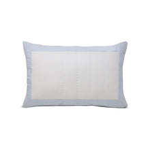 Load image into Gallery viewer, Blue White Cotton Quilt With Striped Edge