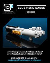 Load image into Gallery viewer, Luke's Blue Lightsaber Building Kit made using LEGO parts - B3 Customs