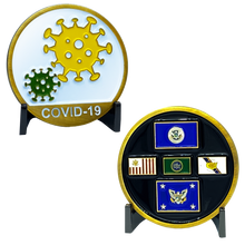 Load image into Gallery viewer, JJ-020 Thin Green Line Homeland Pandemic CBP Coin Field Operations Border Patrol Air and Marine Secretary Flag Ops