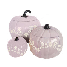 Load image into Gallery viewer, Crazy Daisy Pumpkin Jars in Light Lavender