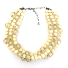 Load image into Gallery viewer, Cream White Givre' Morgan Beaded Necklace