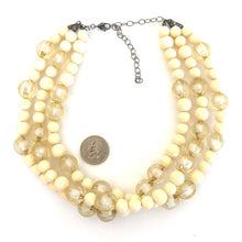 Load image into Gallery viewer, Cream White Givre' Morgan Beaded Necklace