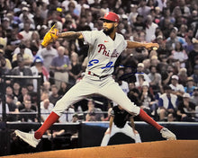 Load image into Gallery viewer, Cristopher Sanchez in Action Autographed Philadelphia Phillies 11" x 14" Baseball Photo