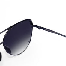Load image into Gallery viewer, Cristina - Tangle Free - Faded Black Aviator Sunglasses