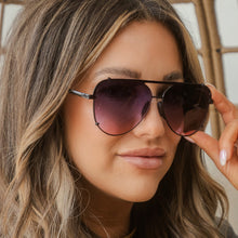 Load image into Gallery viewer, Cristina - Tangle Free - Faded Purple &amp; Pink Aviator Sunglasses