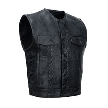 Load image into Gallery viewer, Leather Fang Lowcut Men's Leather Vest