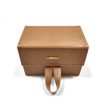 Load image into Gallery viewer, Nude Faux Croco Travel Case