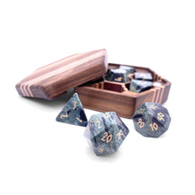 Load image into Gallery viewer, Crocodile Jasper - 7 Piece RPG Set Gemstone Dice