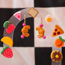 Load image into Gallery viewer, Beaded Croissant Earrings