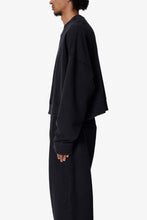 Load image into Gallery viewer, Cropped Crewneck - Washed Black
