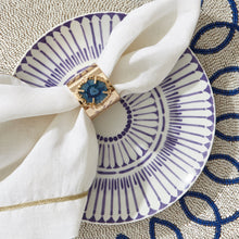 Load image into Gallery viewer, Crystal quartz napkin rings, indigo, set of two