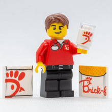 Load image into Gallery viewer, Brick-Fil-A Stand with Employee Minifig