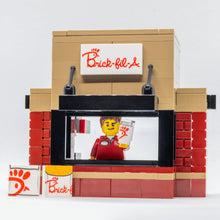Load image into Gallery viewer, Brick-Fil-A Stand with Employee Minifig