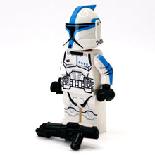Load image into Gallery viewer, Custom Lieutenant Clone Trooper (Dark Azure, Phase 1) Minifig made using LEGO parts