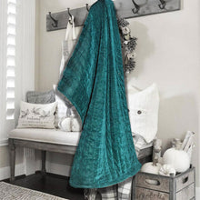 Load image into Gallery viewer, Customizable Teal Velvet Quilt