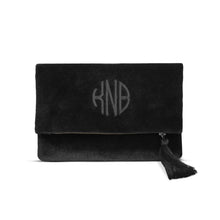 Load image into Gallery viewer, Customized Black Velvet Purse