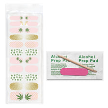 Load image into Gallery viewer, Cute Cannabis Nail Wrap Kit | Nail Care Arts Tools Accessories | On-the-go Travel Kit