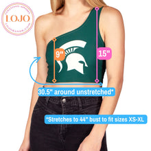 Load image into Gallery viewer, Michigan State Green One Shoulder Top