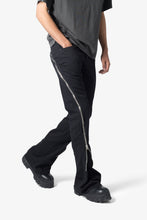 Load image into Gallery viewer, D519 Zipper Flare Denim - Black