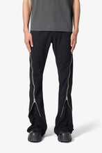 Load image into Gallery viewer, D519 Zipper Flare Denim - Black