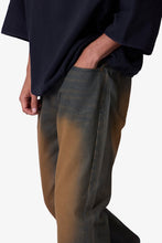 Load image into Gallery viewer, D732 Rust Wash Denim - Black/Brown