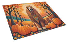 Load image into Gallery viewer, Afghan Hound Fall Glass Cutting Boards – Durable, Decorative Kitchen Art Large