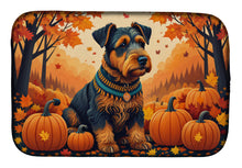 Load image into Gallery viewer, Airedale Terrier Fall Dish Drying Mat