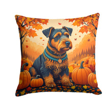 Load image into Gallery viewer, Airedale Terrier Fall Throw Pillow - 14x14 Decorative Pillow – Art for Your Home &amp; Patio