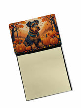 Load image into Gallery viewer, Airedale Terrier Fall Sticky Note Holder- Refiilable Desk Accessory Note Pad