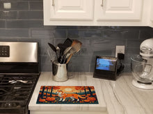 Load image into Gallery viewer, Akita Fall Glass Cutting Boards – Durable, Decorative Kitchen Art Large