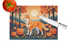 Load image into Gallery viewer, Akita Fall Glass Cutting Boards – Durable, Decorative Kitchen Art Large