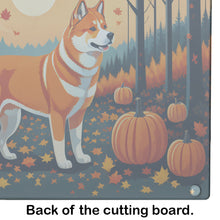 Load image into Gallery viewer, Akita Fall Glass Cutting Boards – Durable, Decorative Kitchen Art Large