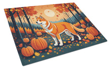 Load image into Gallery viewer, Akita Fall Glass Cutting Boards – Durable, Decorative Kitchen Art Large
