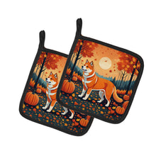 Load image into Gallery viewer, Akita Fall Pot Holders - Set of 2 Decorative Kitchen Helpers | Made in the USA