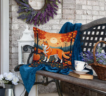 Load image into Gallery viewer, Akita Fall Fabric Decorative Pillow