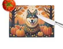 Load image into Gallery viewer, Akita Fall Glass Cutting Boards – Durable, Decorative Kitchen Art Large