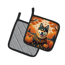 Load image into Gallery viewer, Akita Fall Pot Holders - Set of 2 Decorative Kitchen Helpers | Made in the USA