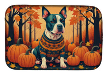 Load image into Gallery viewer, Pit Bull Terrier Fall Dish Drying Mat