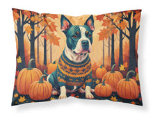 Load image into Gallery viewer, Pit Bull Terrier Fall Fabric Standard Pillowcase – Artistic Decorative Front, White Back