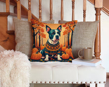Load image into Gallery viewer, Pit Bull Terrier Fall Throw Pillow - 14x14 Decorative Pillow – Art for Your Home &amp; Patio