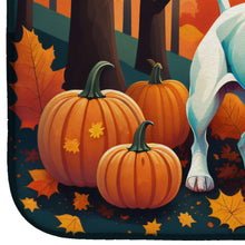 Load image into Gallery viewer, White Pit Bull Terrier Fall Dish Drying Mat