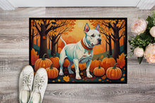Load image into Gallery viewer, White Pit Bull Terrier Fall Doormat - 24x36 Decorative Floor Mat – Indoor/Outdoor Rug with Artistic Flair
