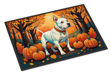 Load image into Gallery viewer, White Pit Bull Terrier Fall Doormat -  18x27 Decorative Floor Mat – Indoor/Outdoor Rug