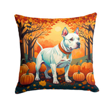 Load image into Gallery viewer, White Pit Bull Terrier Fall Fabric Decorative Pillow