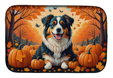 Load image into Gallery viewer, Australian Shepherd Terrier Fall Dish Drying Mat