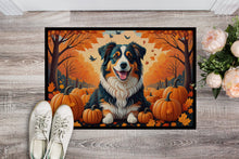 Load image into Gallery viewer, Australian Shepherd Terrier Fall Doormat -  18x27 Decorative Floor Mat – Indoor/Outdoor Rug