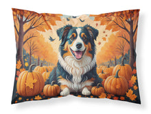 Load image into Gallery viewer, Australian Shepherd Terrier Fall Fabric Standard Pillowcase – Artistic Decorative Front, White Back