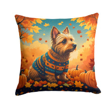 Load image into Gallery viewer, Australian Terrier Terrier Fall Throw Pillow - 14x14 Decorative Pillow – Art for Your Home &amp; Patio