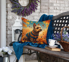 Load image into Gallery viewer, Australian Terrier Terrier Fall Fabric Decorative Pillow